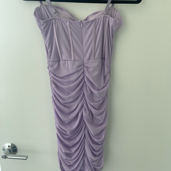 Lilac Rouched Dress - Picture 2 of 3